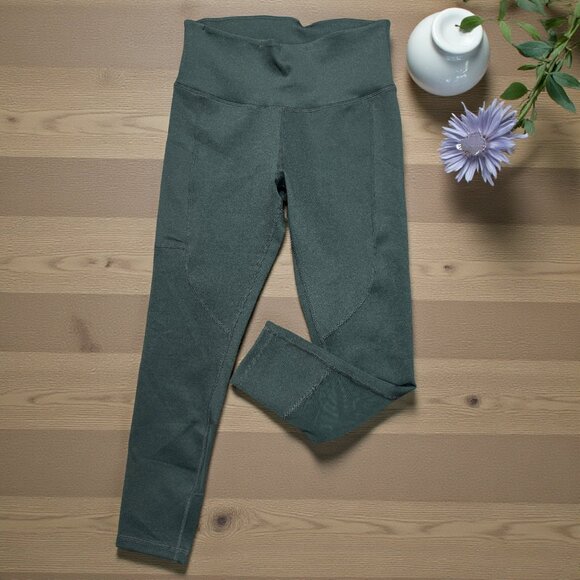 Helly Hansen Dark Green 7/8 Constructed Leggings Mesh Outdoor New Size Medium - Picture 5 of 13